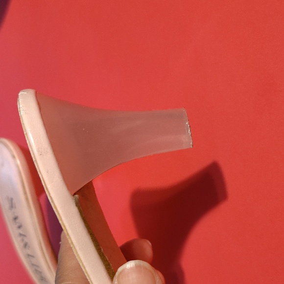 Vtg Sam & Libby Lorna Women's Pink Mule Sandals Sz 7 - Picture 4 of 7